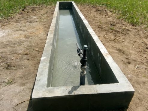 Humanitaire/ Dans la préfecture de Haho : « 1 -2- 3 Action » fait couler de l’eau potable à Gros Copé et Grégokopé retenue deau Gregokopé 493x370 - Humanitaire/ Dans la préfecture de Haho : « 1 -2- 3 Action » fait couler de l’eau potable à Gros Copé et Grégokopé