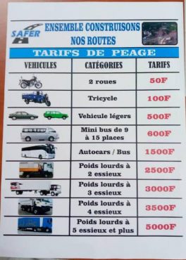 Togo : voici les nouveaux tarifs applicables aux péages à compter du 18 mars Nouveaux tarifs aux peages 264x370 - Togo : voici les nouveaux tarifs applicables aux péages à compter du 18 mars